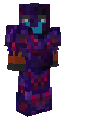 Equipped Glowing Obsidian Armor