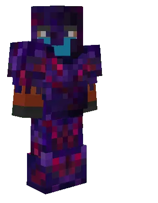 Equipped Glowing Obsidian Armor