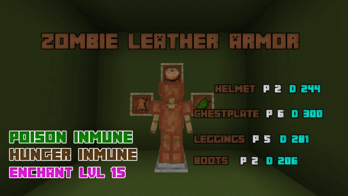 Zombie leather full armor set