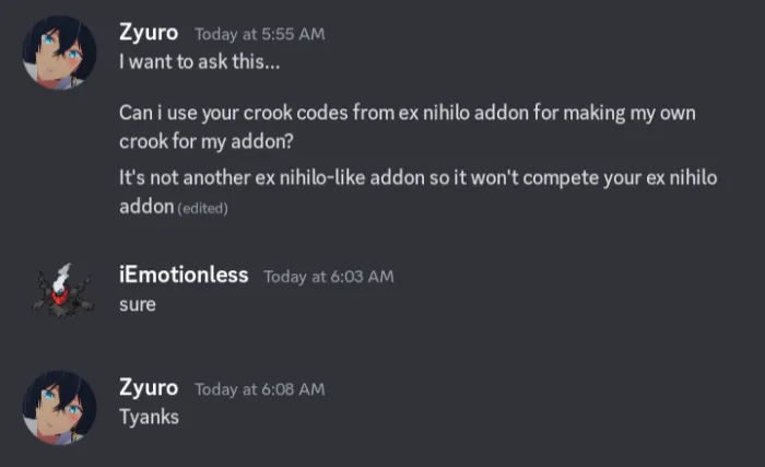 Permission from IEmotionless for Zyuro