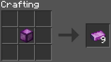 Obsidian Infused Ingot Recipe from Obsidian Infused Block