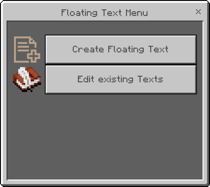 Floating Text Menu