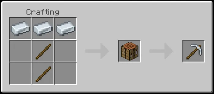 Zinc Pickaxe Recipe