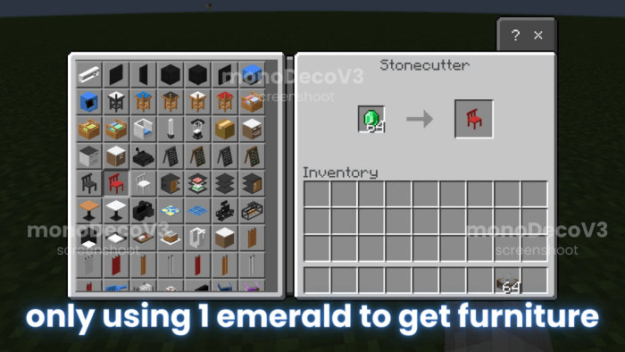 Crafting Furniture on Stonecutter