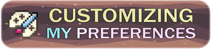 Customizing my preferences