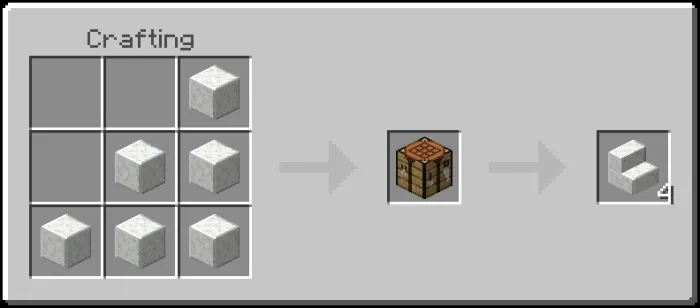 Polished Calcite Stairs Recipe (Variant 1)