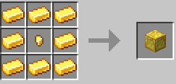 Compressed Gold Block Recipe