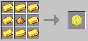 Glowing Gold Block Recipe