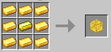 Chiseled Gold Block Recipe
