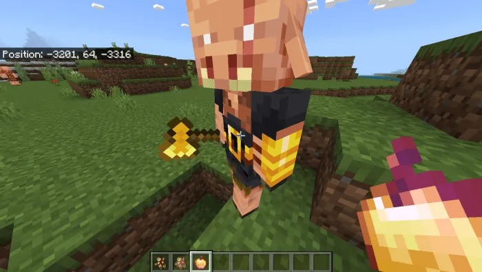 Feeding Brute Piglin with Enchanted Golden Apple