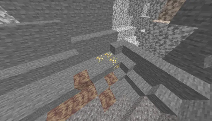 Overworld Monochromatic Gold Ore