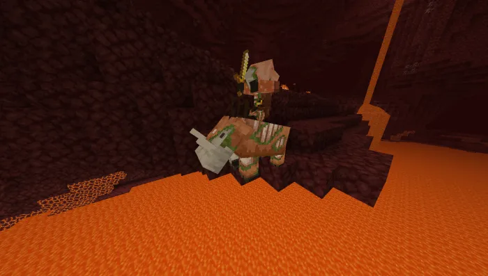 Zombie Piglin Riding a Zombie Piglin Beast