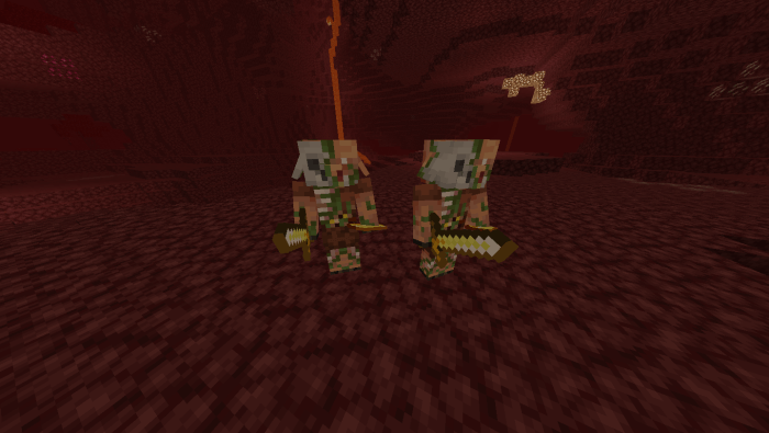 Zombie Piglins with Golden Swords