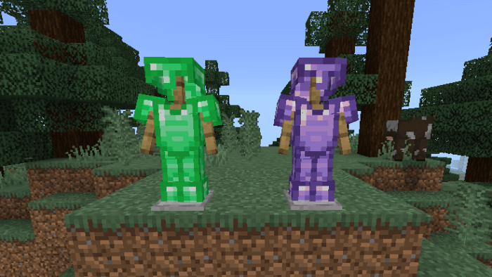 Emerald and Amethyst Armors