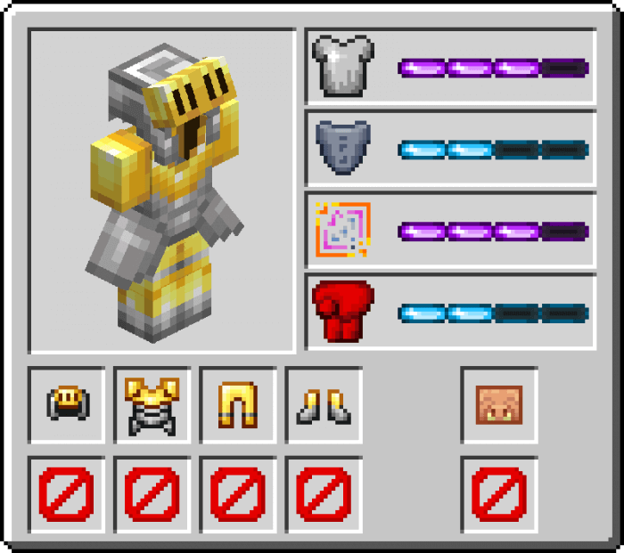 Reinforcing iron armor (golden)