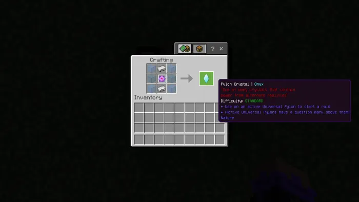 Onyx Pylon Crystal Recipe