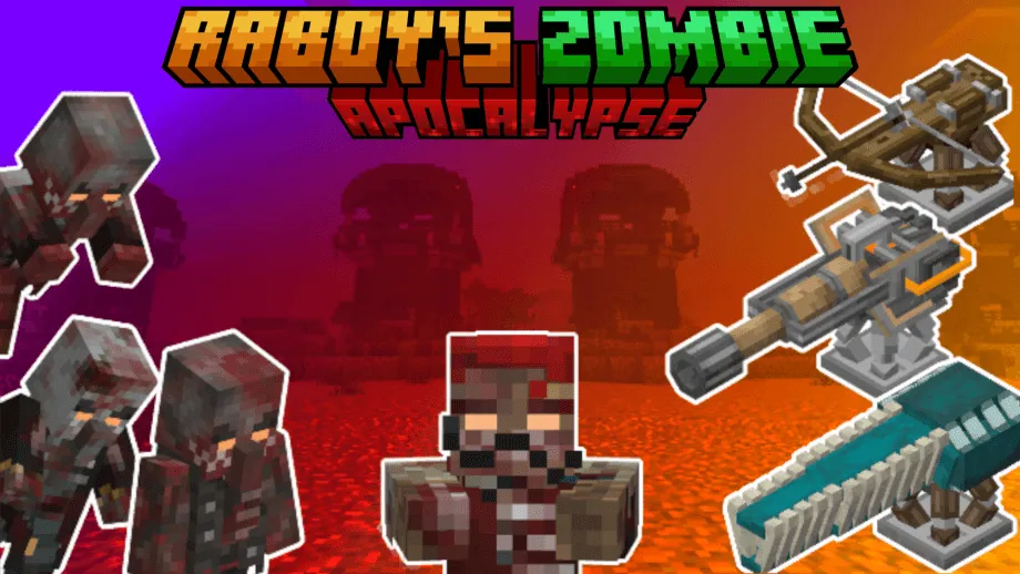 Thumbnail: Raboy's Zombie Apocalypse v1.2.44 | Improved Performance, New Worldgen and 1.21.90 Support!