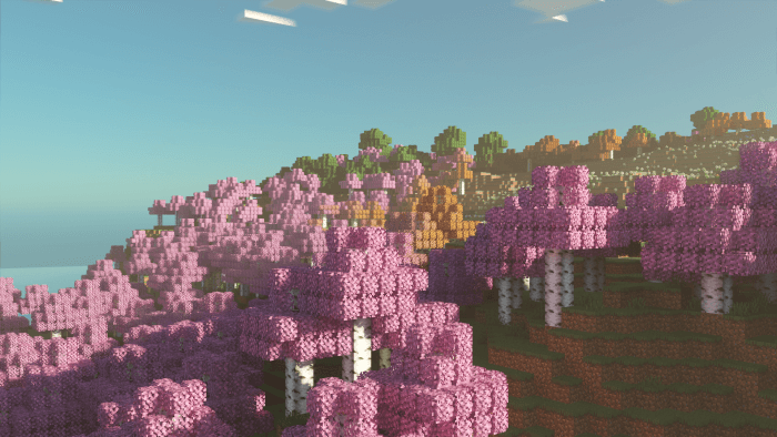Cherry Grove Biome with Realistic Leaves