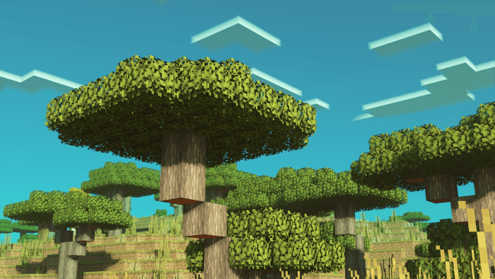 Realistic Savanna Trees