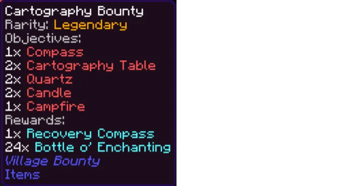Cartography Bounty Item Info