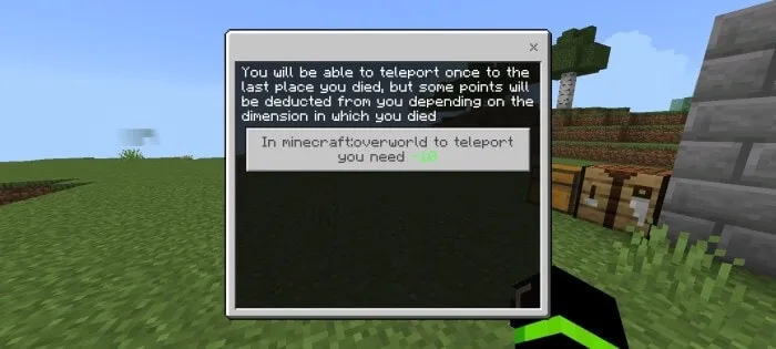 Last Death Teleport Menu