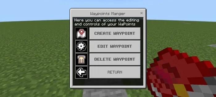 Waypoints Manager Menu