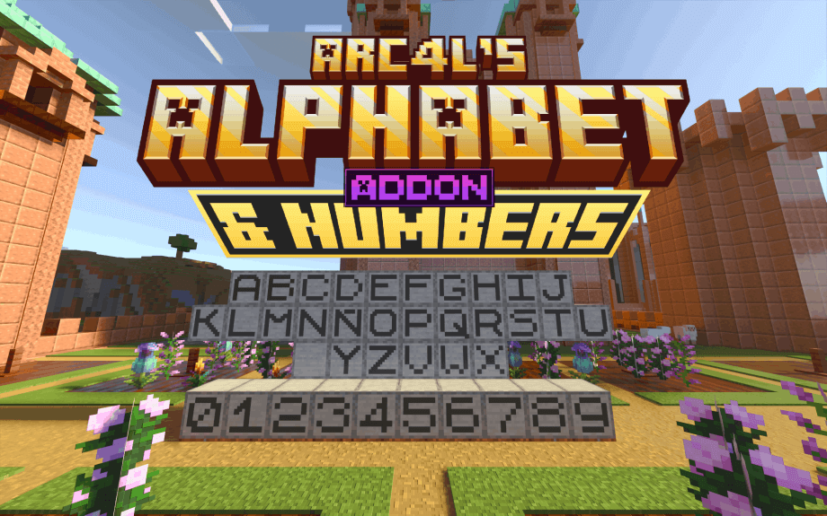 Thumbnail: ALPHABET & NUMBERS Blocks Addon [Decorate with letter & number blocks]