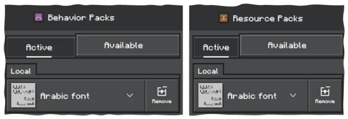 Arabic Font Behavior and Resource Packs