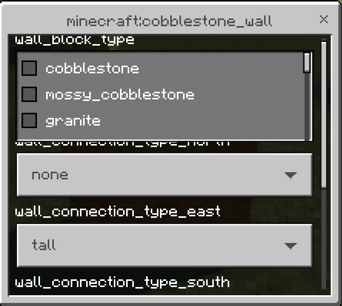 Cobblestone Wall Settings
