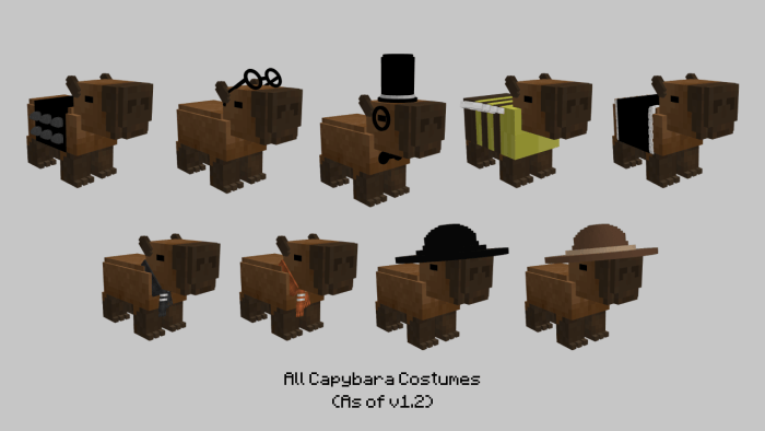 Capybaras Costumes in v1.2