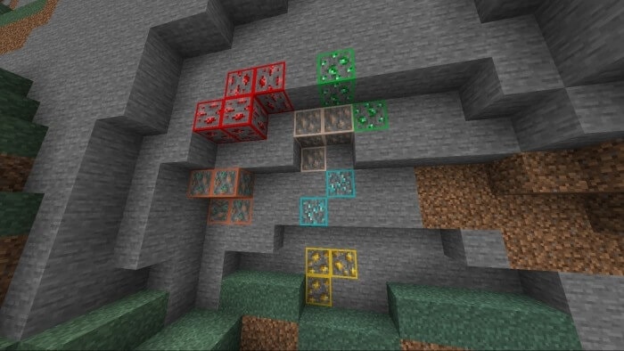 Creeperful Outlined Ores: Screenshot