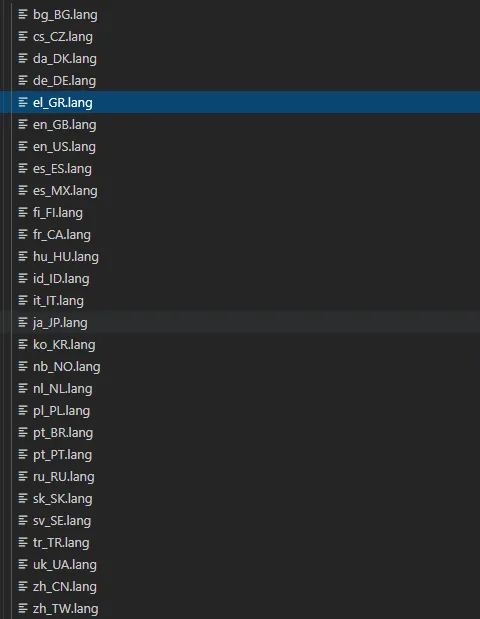 Available Languages