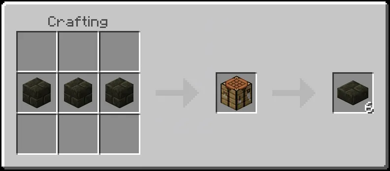 Corrupted Stone Bricks Slabs Recipe (Variant 1)