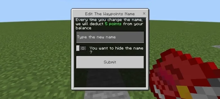 Edit the Waypoints Name Menu