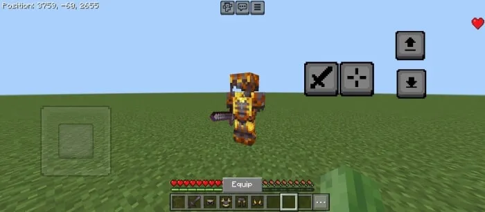 Invisible Armor Stand with Armor: Screenshot