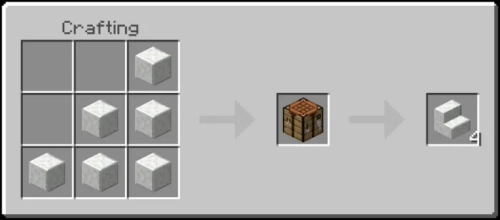 Polished Calcite Stairs Recipe (Variant 1)