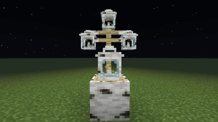 Wooden Birch Lantern