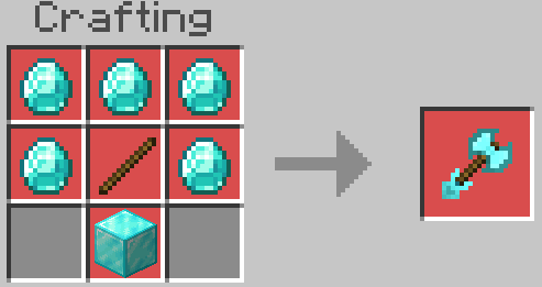 Craft Recipe for Diamond Battleaxe