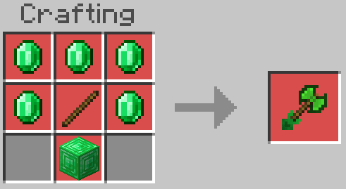 Craft Recipe for Emerald Battleaxe