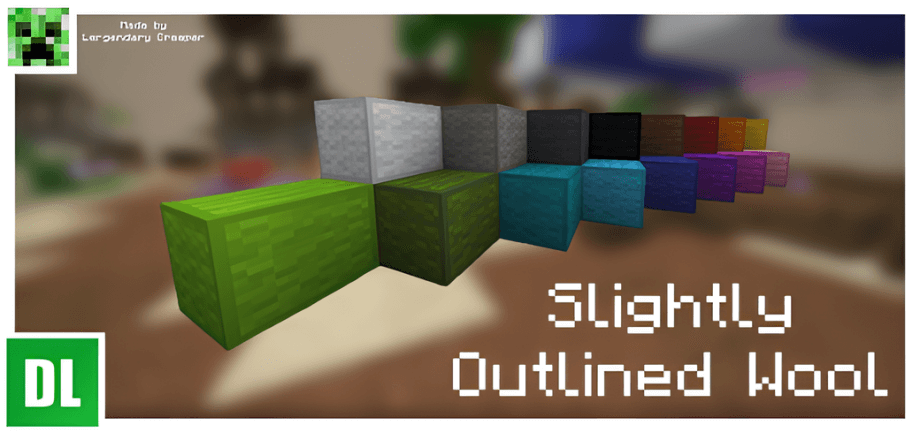 Thumbnail: Slightly Outlined Wool 🟩🟦🟥🟨 | PvP Texture Pack