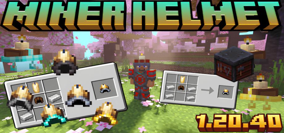 Thumbnail: True Miner Helmet v1.8 [1.20.40] [Compatible with Any Addon]