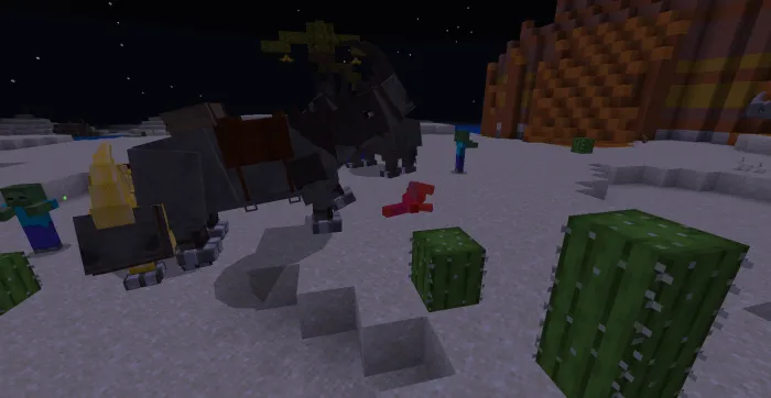Rhino Attacking Zombies: Screenshot