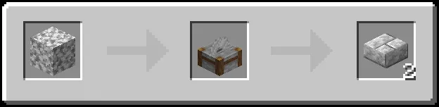 Diorite Bricks Slabs Recipe (Variant 2)