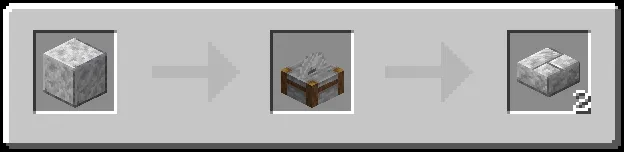 Diorite Bricks Slabs Recipe (Variant 3)