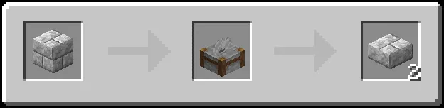 Diorite Bricks Slabs Recipe (Variant 4)