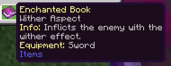 Enchanted Book: Wither Aspect