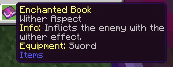 Enchanted Book: Wither Aspect