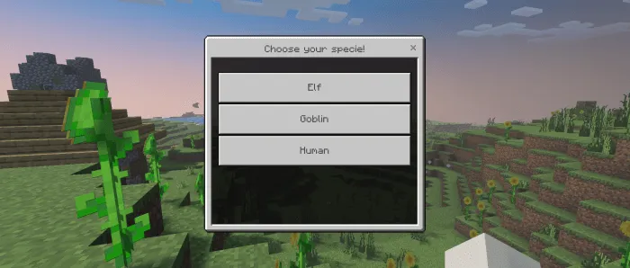 Choose your specie!