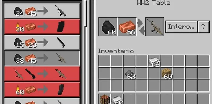 Weapon Recipes