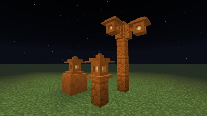 Smooth Red Sandstone Lanterns